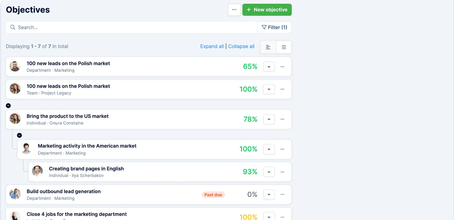 Gestión de Objetivos y Resultados Clave (OKR)