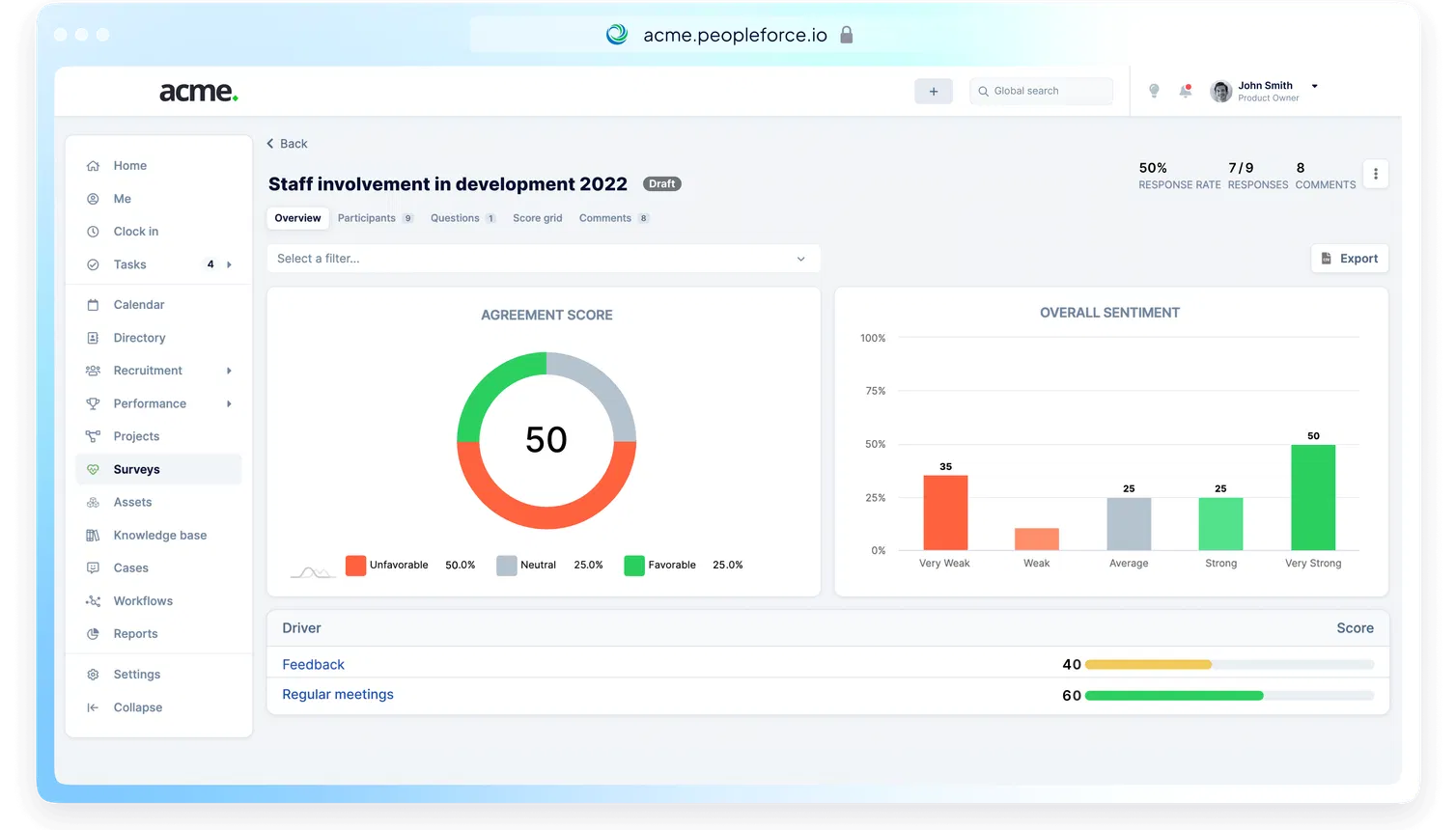 Convenient pulse surveys