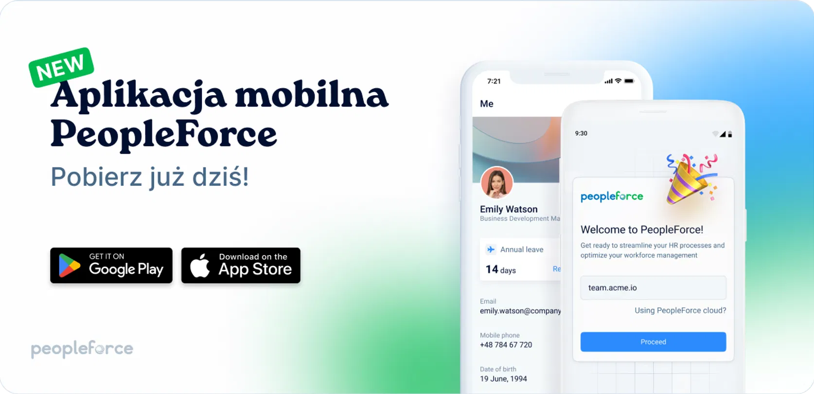 PeopleForce wprowadza aplikację mobilną dla systemów iOS i Android