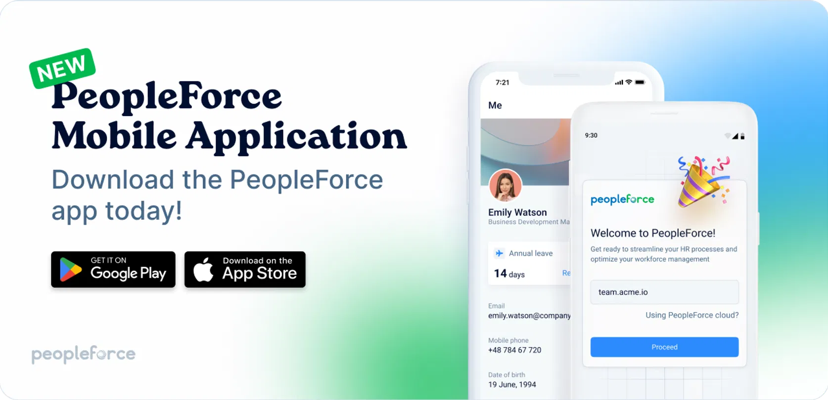 PeopleForce запускает мобильное приложение для iOS и Android