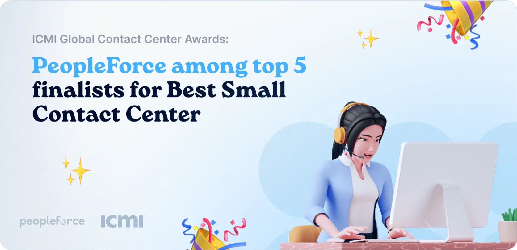 ICMI Global Contact Center Awards: PeopleForce among top 5 finalists for Best Small Contact Center