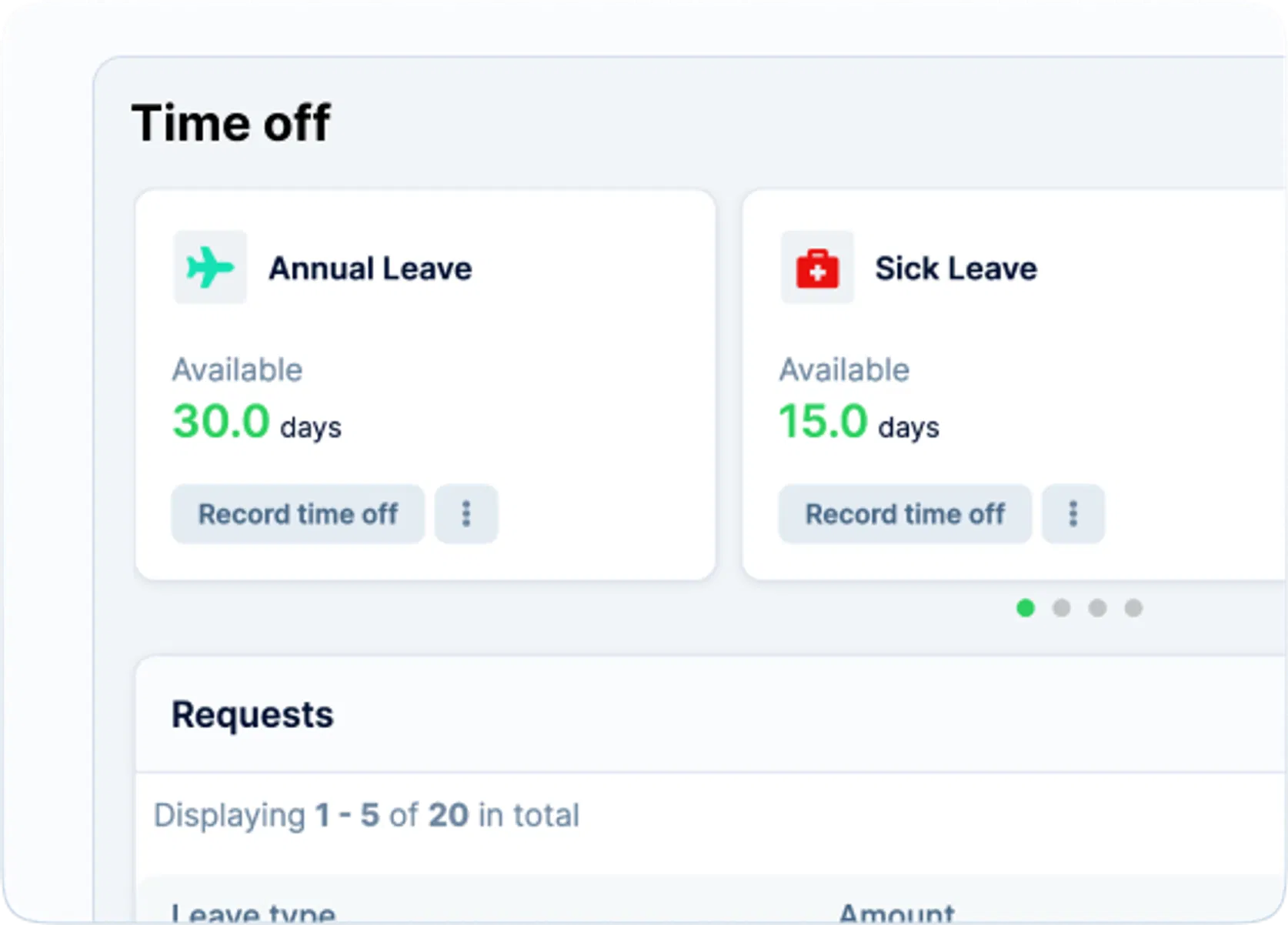 Leave & paid time tracking